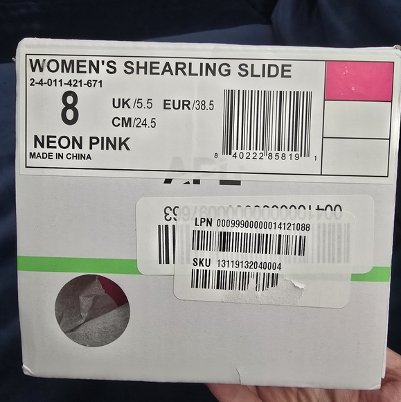 NIB! APL, Women's Sherling Slide, Neon Pink, Size 8, MSRP $195 - Picture 7 of 8